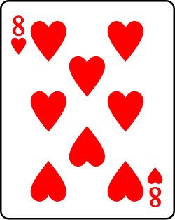 파일:Playing card heart 8.svg