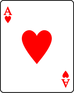 파일:Playing card heart A.svg