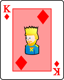 파일:Playing card diamond K.svg