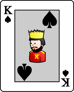 파일:Playing card spade K.svg